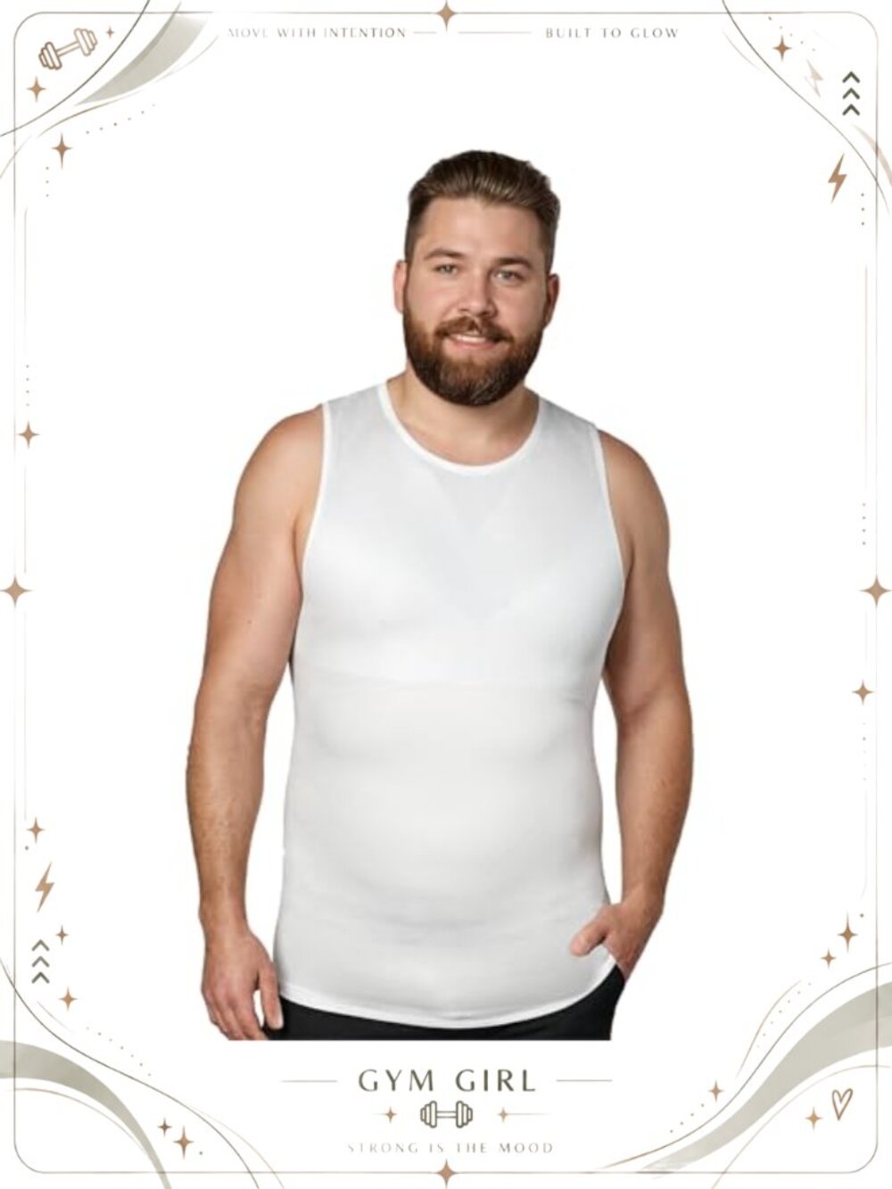 Men's Gynecomastia Compression Tank Top Slimming Undershirt Body Shaper